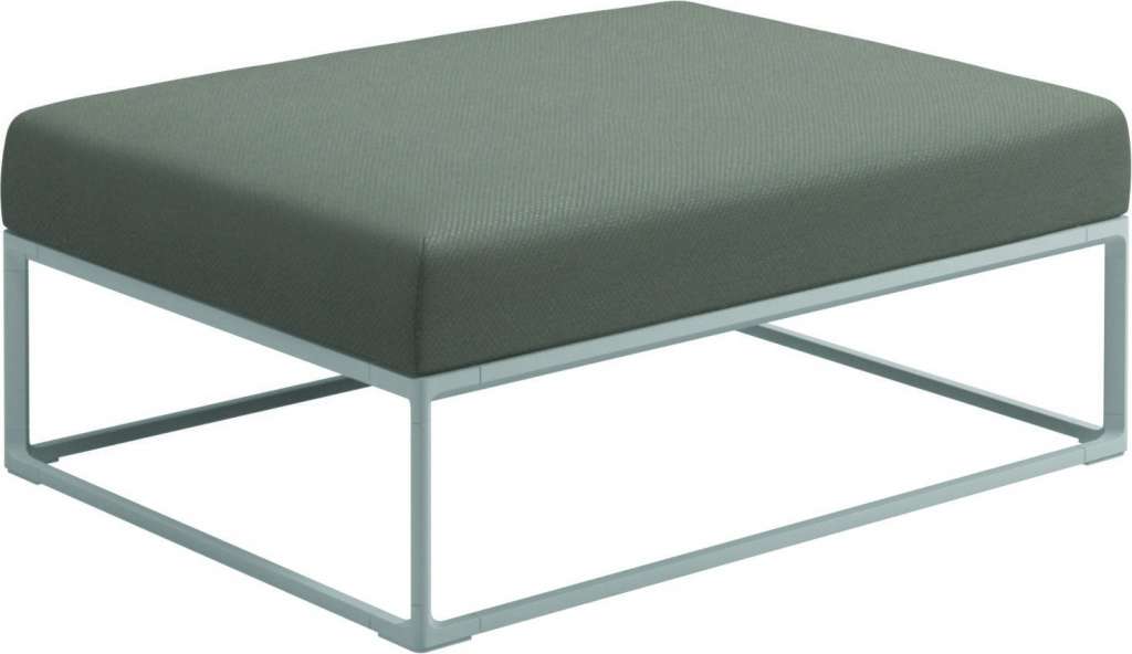 Gloster - Maya Ottomane - dot nimbus - gestell white - 100 x 75 cm - outdoor