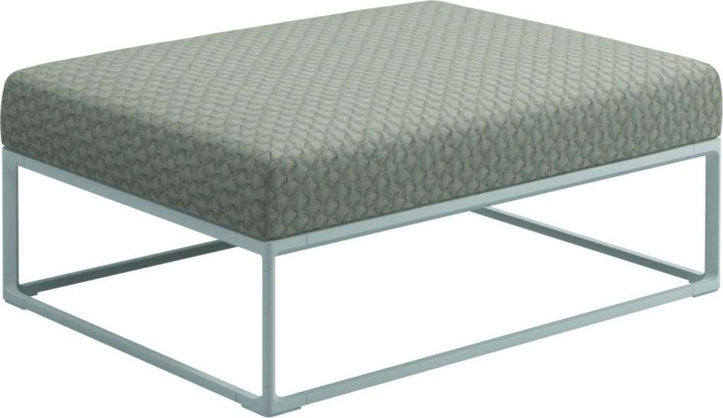 Gloster - Maya Ottomane - wave buff - gestell white - 100 x 75 cm - outdoor