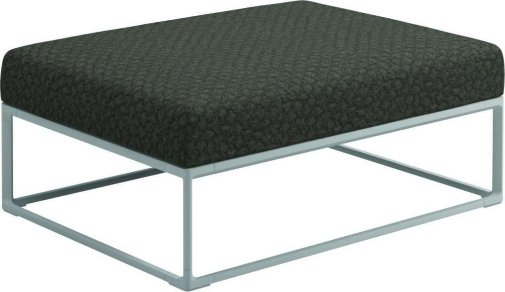 Gloster - Maya Ottomane - wave quarry - gestell white - 100 x 75 cm - outdoor