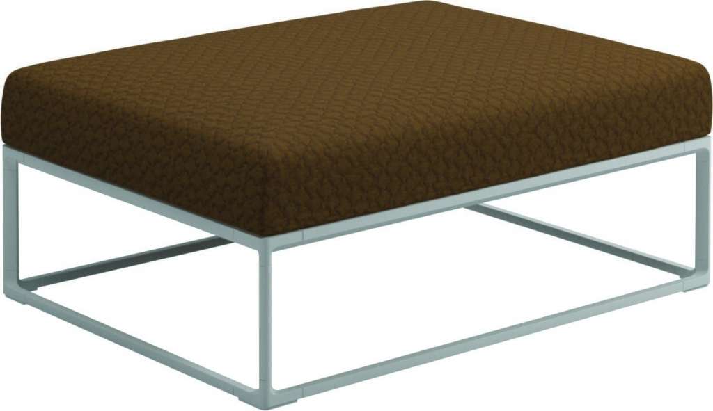 Gloster - Maya Ottomane - wave russet - gestell white - 100 x 75 cm - outdoor