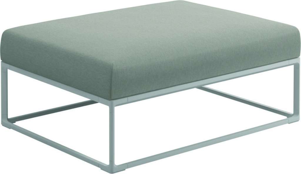 Gloster - Maya Ottomane - tuck malt - gestell white - 100 x 75 cm - outdoor