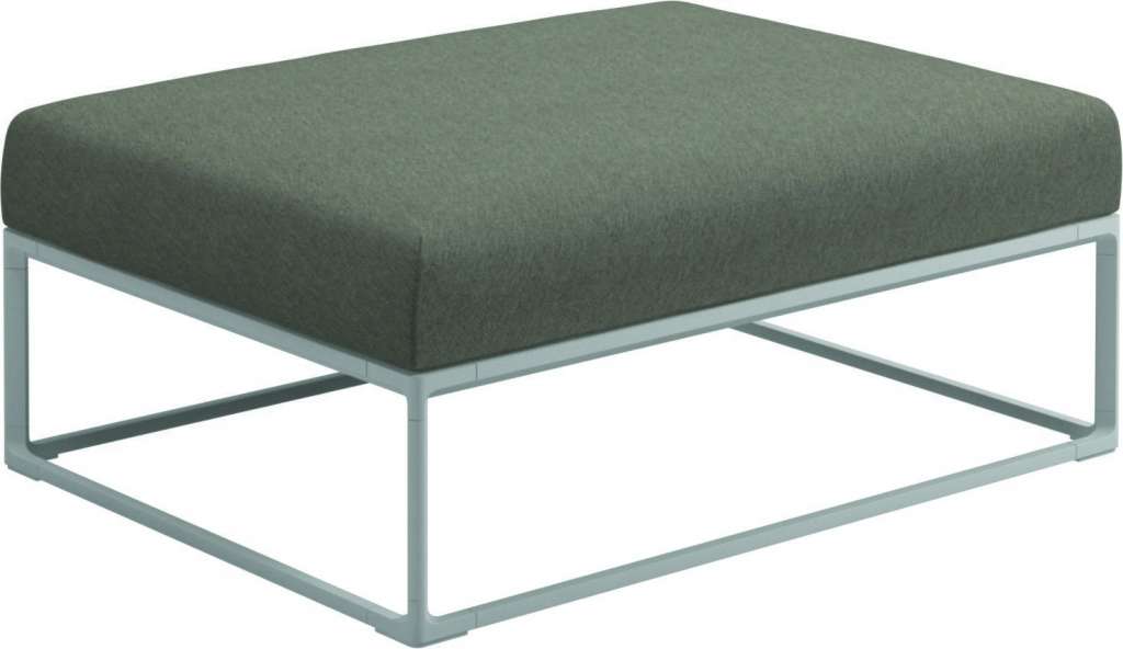 Gloster - Maya Ottomane - tuck truffle - gestell white - 100 x 75 cm - outdoor