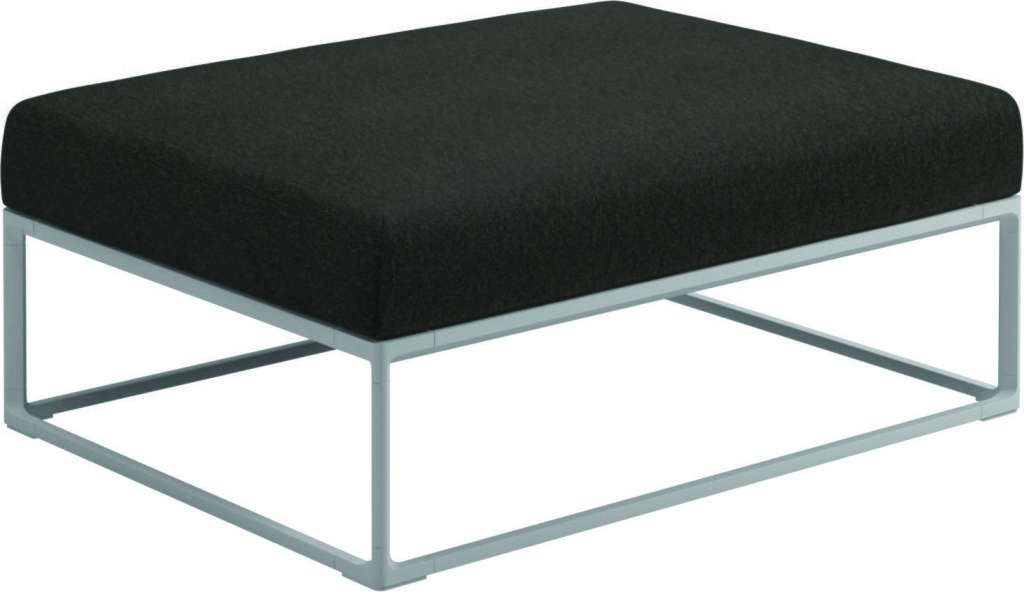 Gloster - Maya Ottomane - tuck sable - gestell white - 100 x 75 cm - outdoor