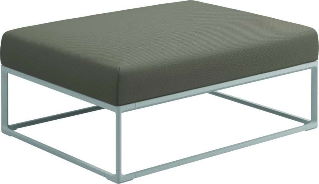 Gloster - Maya Ottomane - ravel dune - gestell white - 100 x 75 cm - outdoor