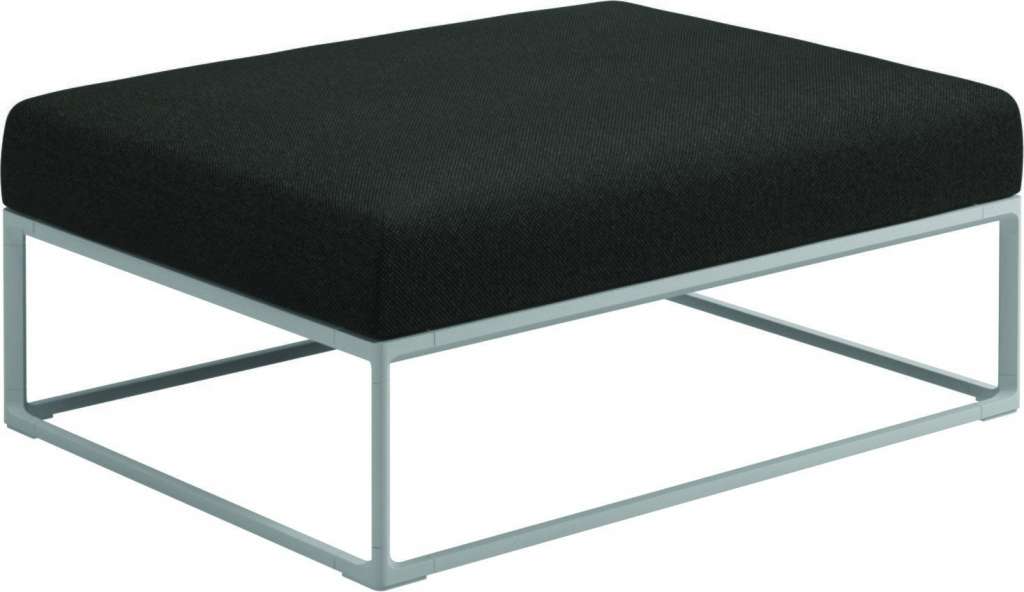 Gloster - Maya Ottomane - ravel sable - gestell white - 100 x 75 cm - outdoor