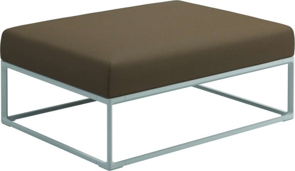 Gloster - Maya Ottomane - ravel ginger - gestell white - 100 x 75 cm - outdoor