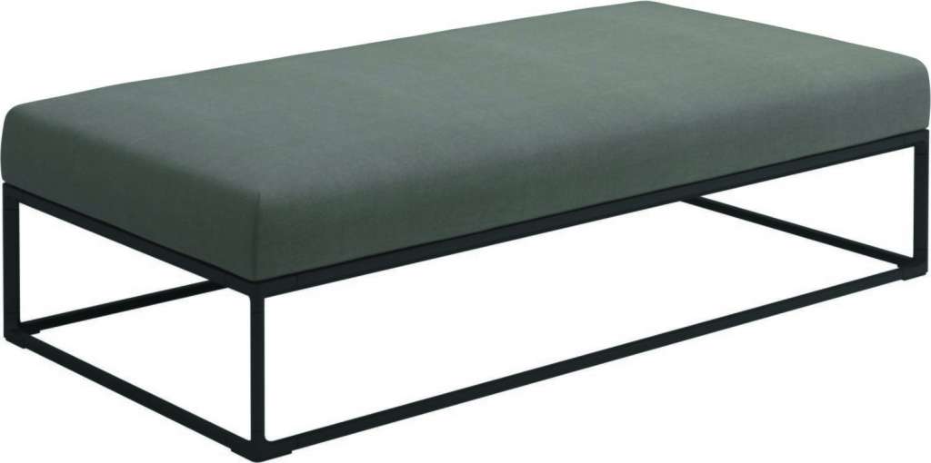 Gloster - Maya Ottomane - fife rainy grey - gestell meteor - 150 x 75 cm - outdoor