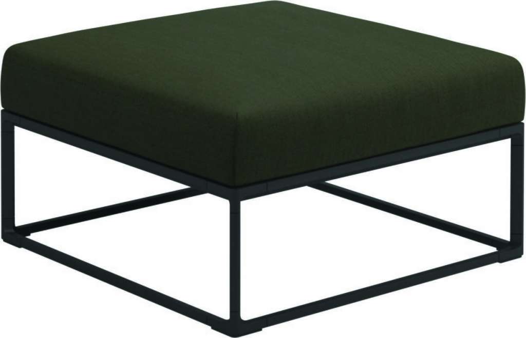 Gloster - Maya Ottomane - fife olive - gestell meteor - outdoor