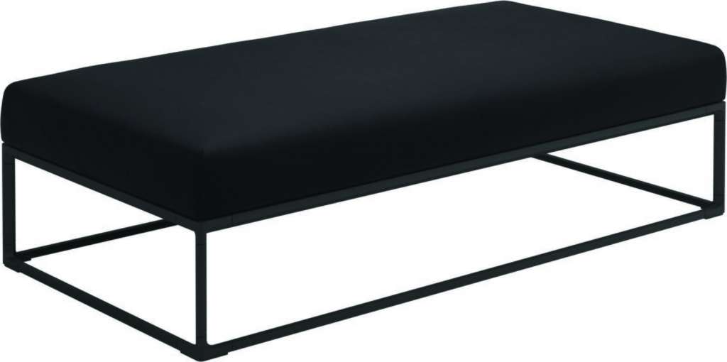 Gloster - Maya Ottomane - fife soot blue - gestell meteor - 150 x 75 cm - outdoor