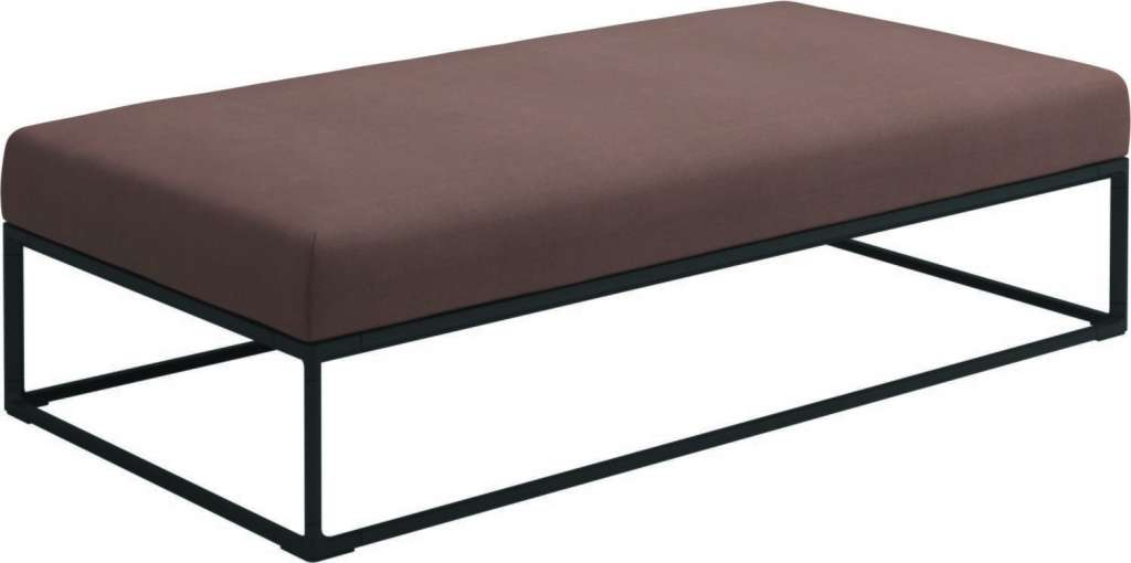 Gloster - Maya Ottomane - fife warm rose - gestell meteor - 150 x 75 cm - outdoor