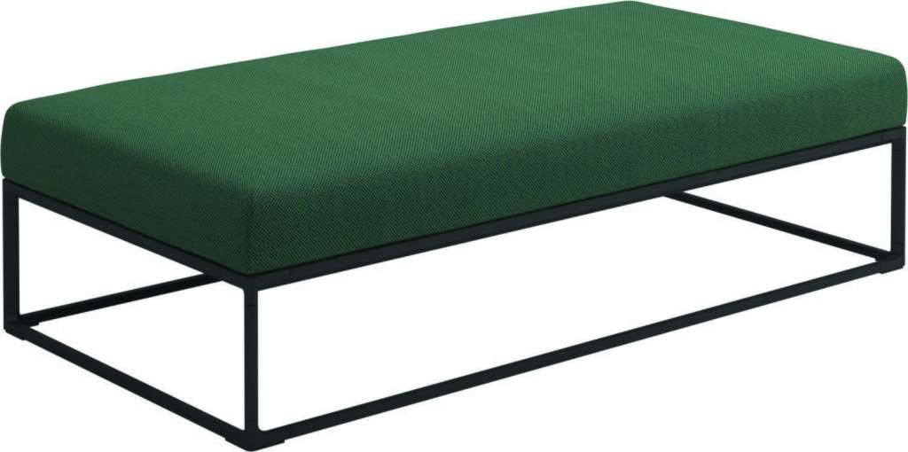 Gloster - Maya Ottomane - robben forest - gestell meteor - 150 x 75 cm - outdoor