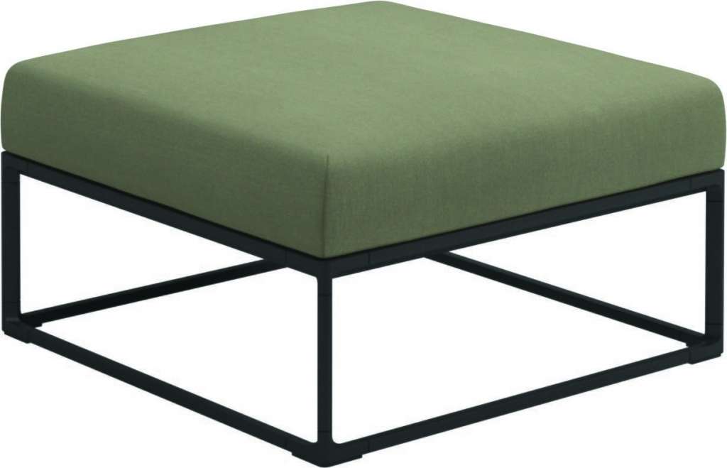 Gloster - Maya Ottomane - fife silky green - gestell meteor - outdoor