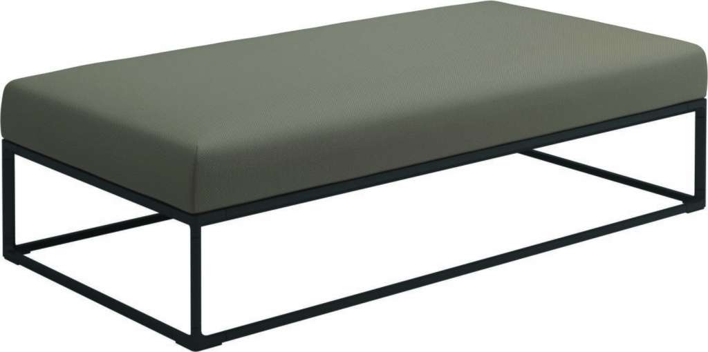 Gloster - Maya Ottomane - ravel dune - gestell meteor - 150 x 75 cm - outdoor