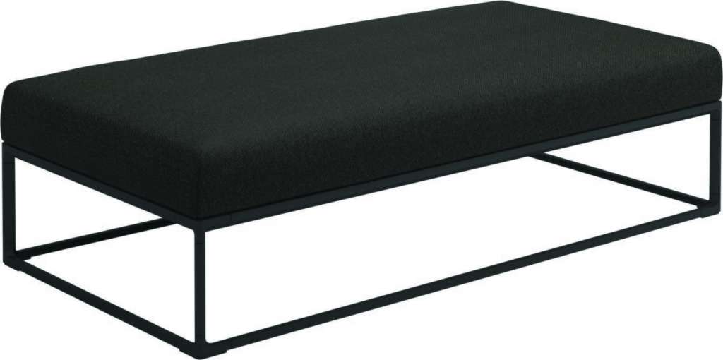 Gloster - Maya Ottomane - ravel sable - gestell meteor - 150 x 75 cm - outdoor