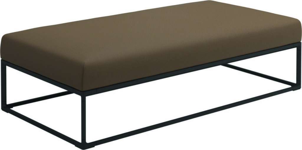 Gloster - Maya Ottomane - ravel ginger - gestell meteor - 150 x 75 cm - outdoor