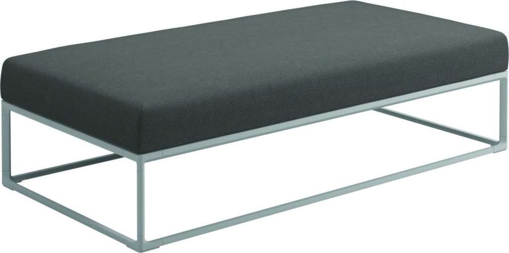 Gloster - Maya Ottomane - granite - gestell white - 150 x 75 cm - outdoor