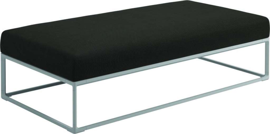 Gloster - Maya Ottomane - fife granite - gestell white - 150 x 75 cm - outdoor