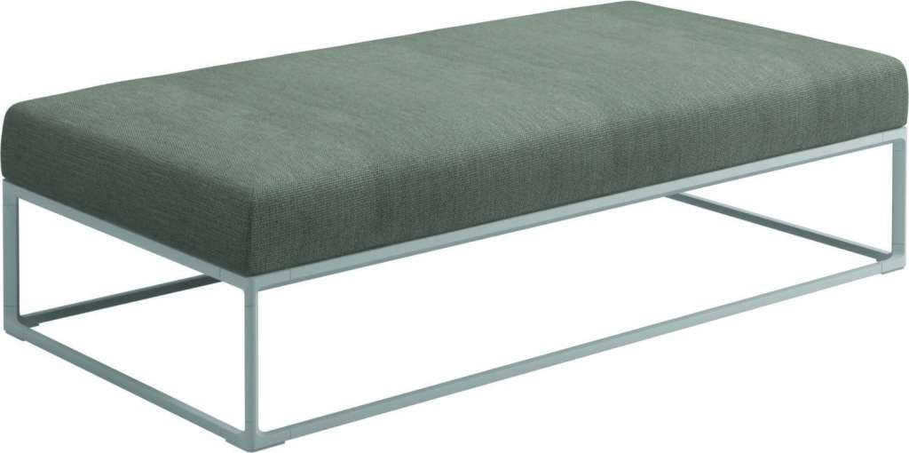 Gloster - Maya Ottomane - mez granite - gestell white - 150 x 75 cm - outdoor