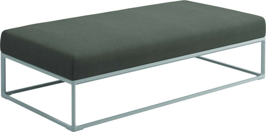 Gloster - Maya Ottomane - fife nickel - gestell white - 150 x 75 cm - outdoor