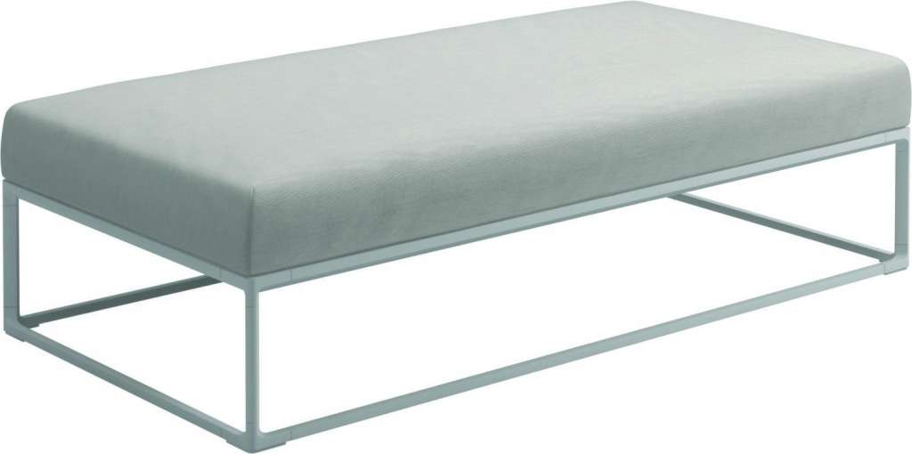 Gloster - Maya Ottomane - elite frost - gestell white - 150 x 75 cm - outdoor