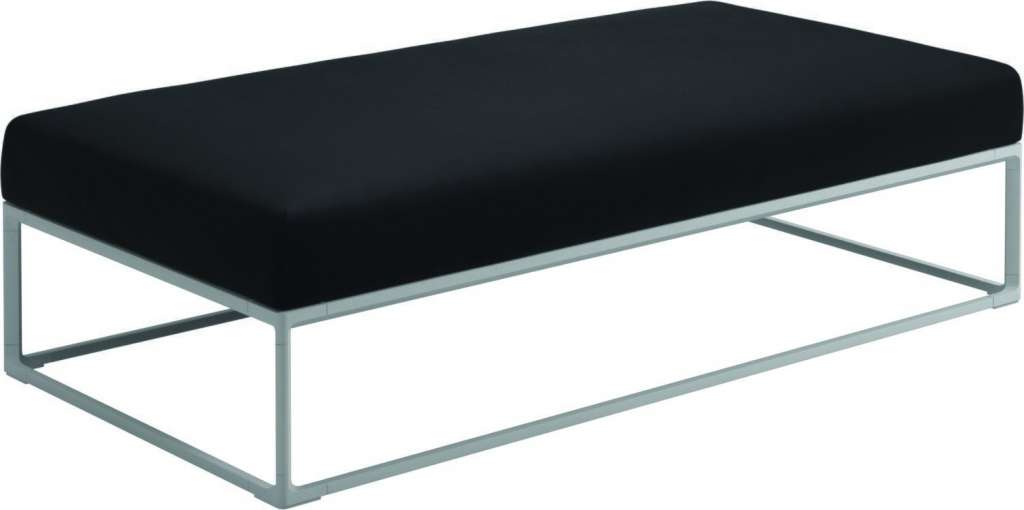 Gloster - Maya Ottomane - fife soot blue - gestell white - 150 x 75 cm - outdoor