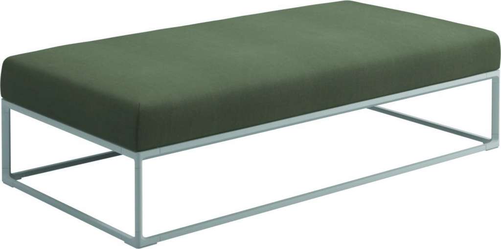 Gloster - Maya Ottomane - fife lichen - gestell white - 150 x 75 cm - outdoor