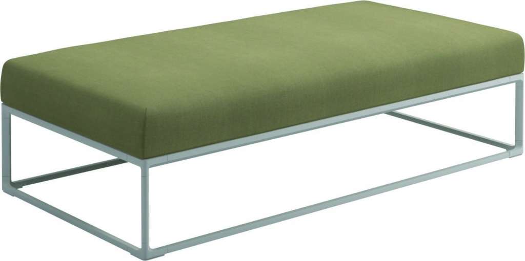 Gloster - Maya Ottomane - fife quince yellow - gestell white - 150 x 75 cm - outdoor