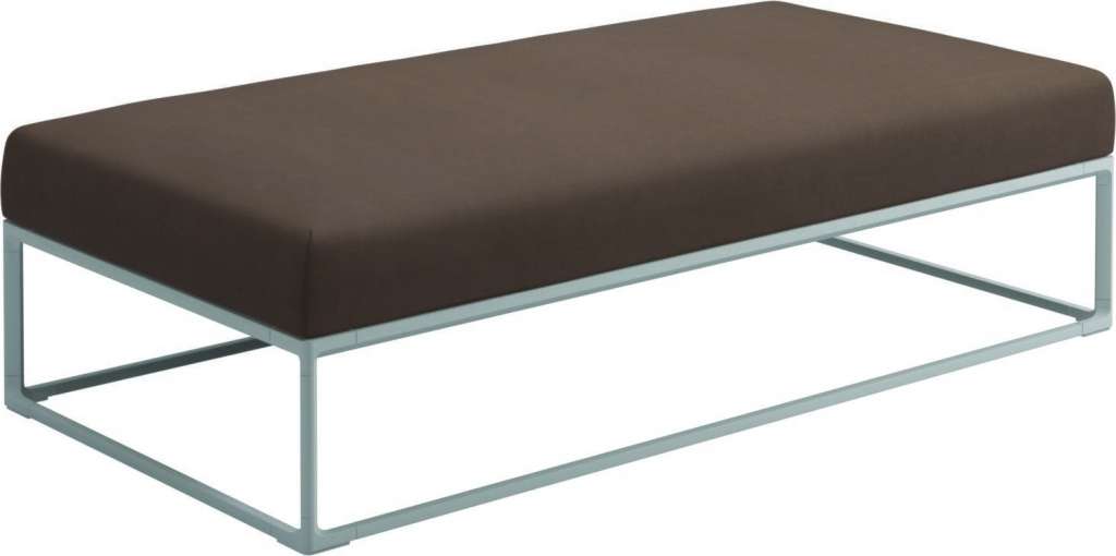 Gloster - Maya Ottomane - fife salmon - gestell white - 150 x 75 cm - outdoor