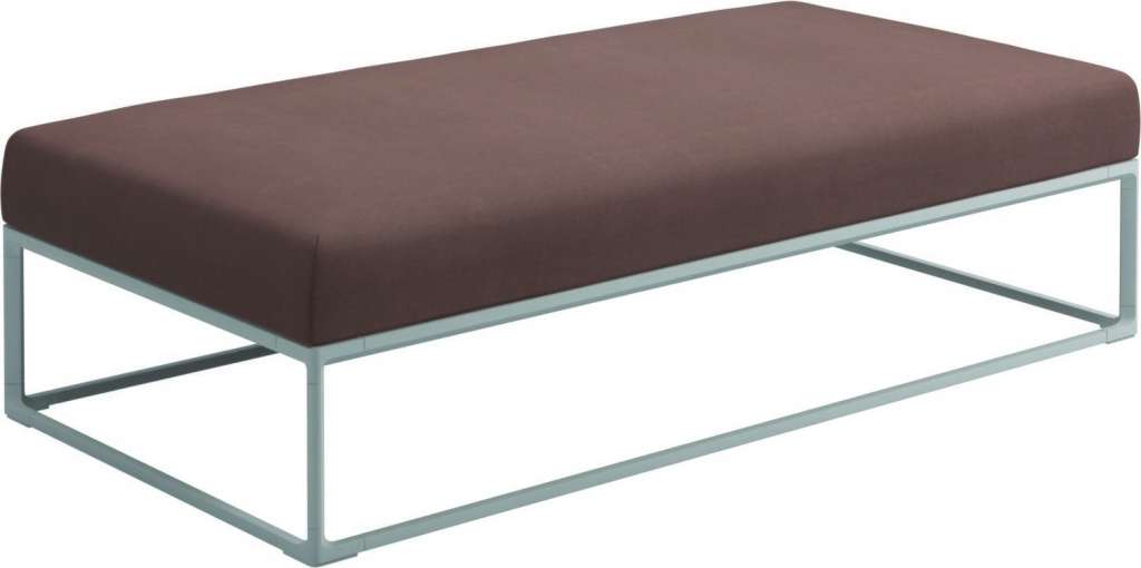 Gloster - Maya Ottomane - fife warm rose - gestell white - 150 x 75 cm - outdoor