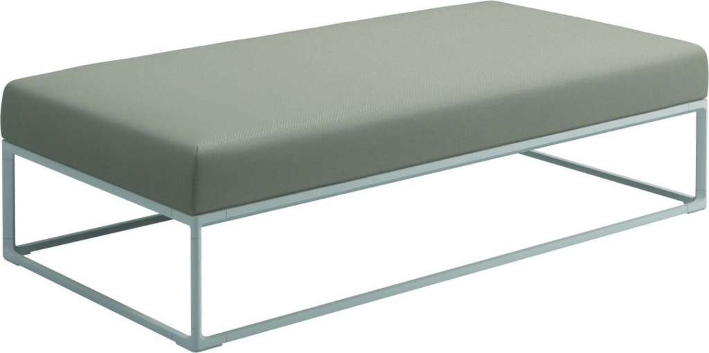 Gloster - Maya Ottomane - dot oyster - gestell white - 150 x 75 cm - outdoor