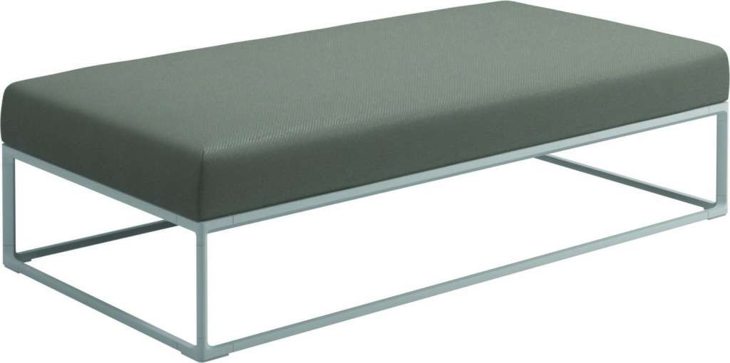 Gloster - Maya Ottomane - dot nimbus - gestell white - 150 x 75 cm - outdoor