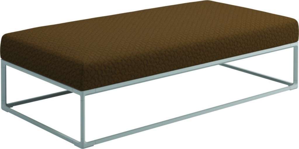 Gloster - Maya Ottomane - wave russet - gestell white - 150 x 75 cm - outdoor