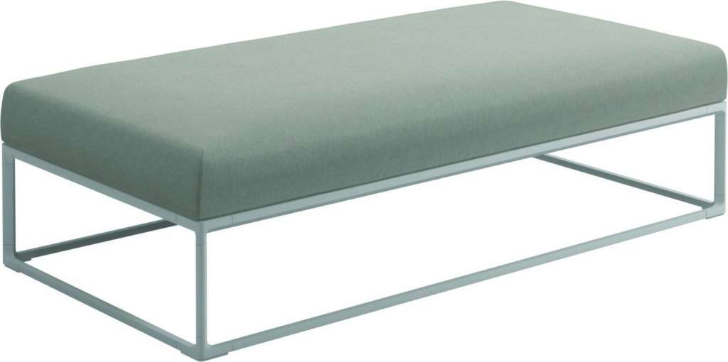 Gloster - Maya Ottomane - tuck malt - gestell white - 150 x 75 cm - outdoor