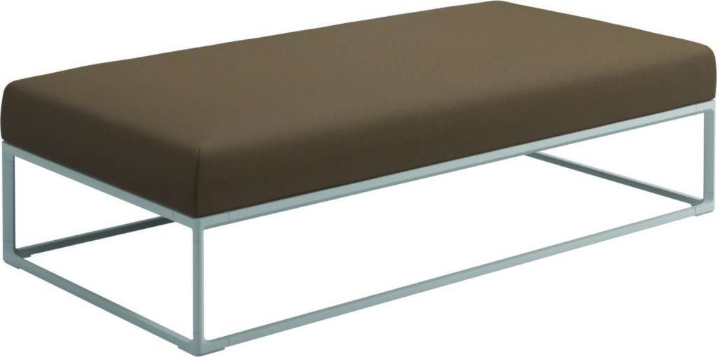 Gloster - Maya Ottomane - ravel ginger - gestell white - 150 x 75 cm - outdoor