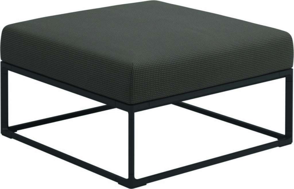 Gloster - Maya Ottomane - robben charcoal - gestell meteor - outdoor