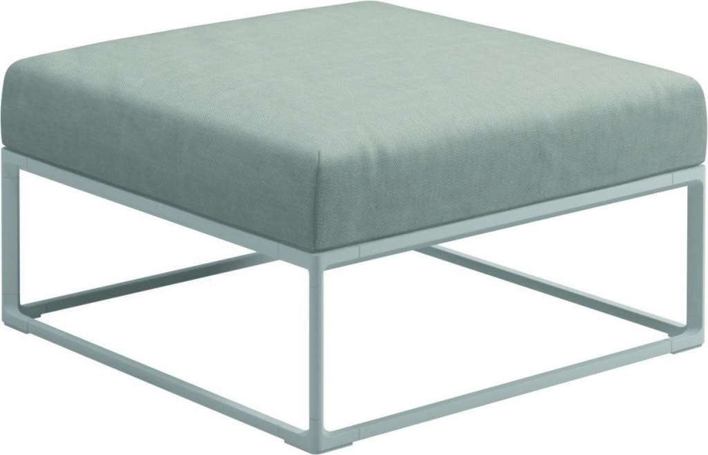 Gloster - Maya Ottomane - seagull - gestell white - outdoor