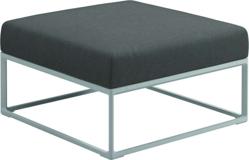 Gloster - Maya Ottomane - granite - gestell white - outdoor