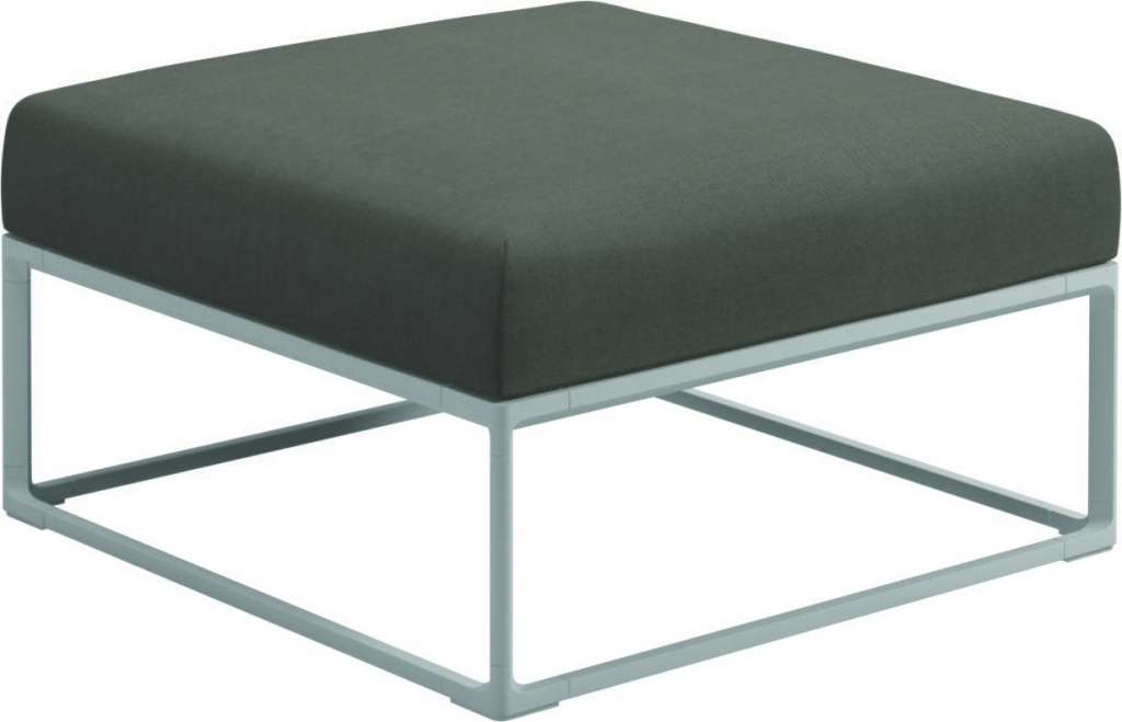 Gloster - Maya Ottomane - fife nickel - gestell white - outdoor