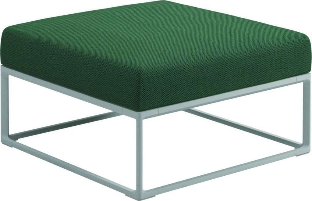 Gloster - Maya Ottomane - robben forest - gestell white - outdoor