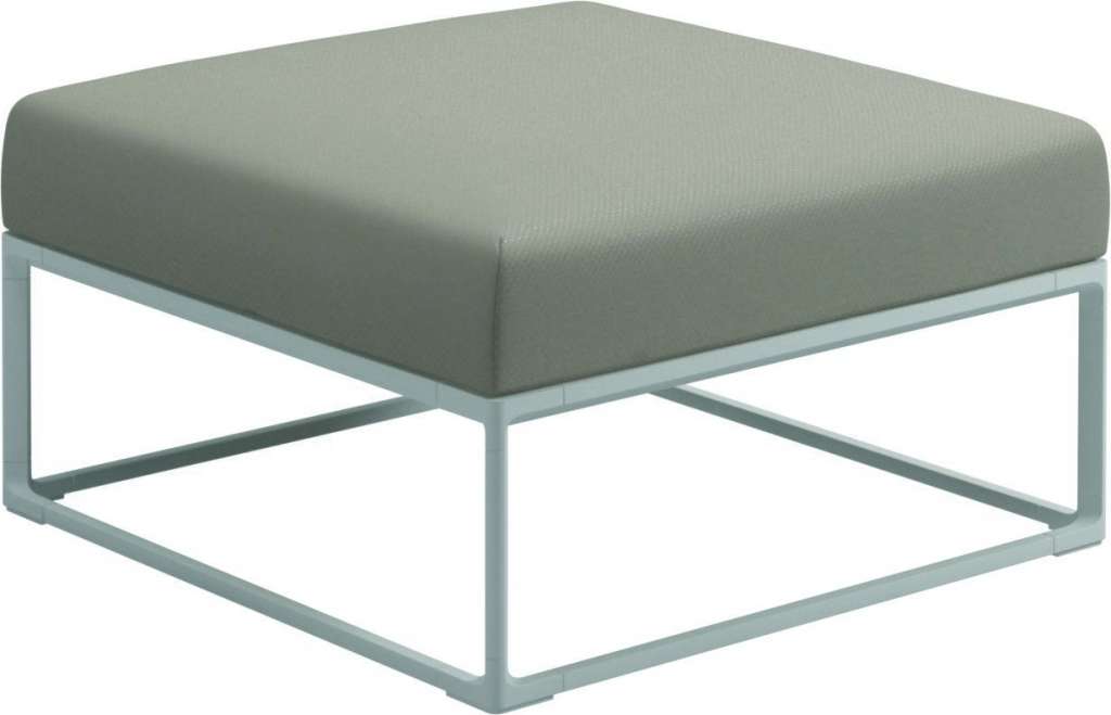 Gloster - Maya Ottomane - dot oyster - gestell white - outdoor