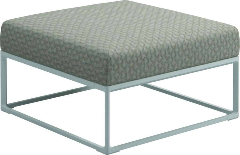 Gloster - Maya Ottomane - wave buff - gestell white - outdoor