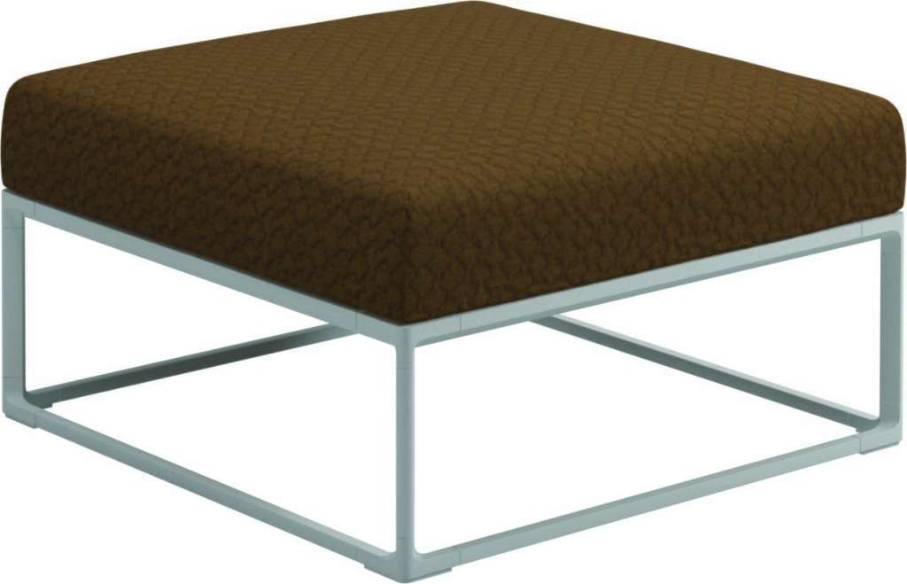 Gloster - Maya Ottomane - wave russet - gestell white - outdoor