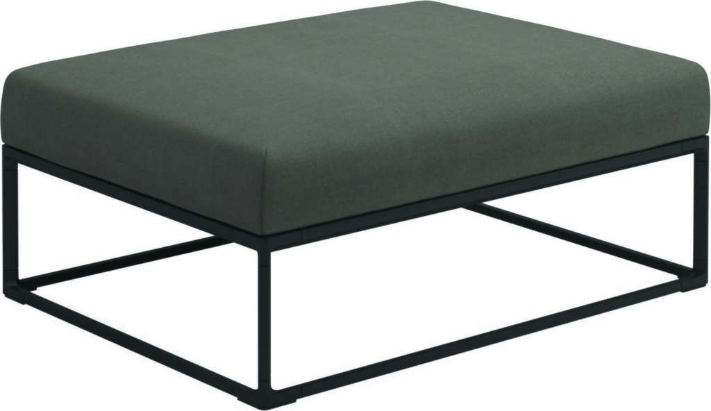 Gloster - Maya Ottomane - fife nickel - gestell meteor - 100 x 75 cm - outdoor