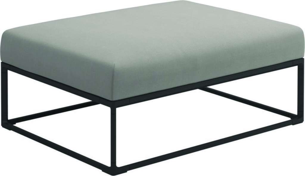 Gloster - Maya Ottomane - fife bone - gestell meteor - 100 x 75 cm - outdoor