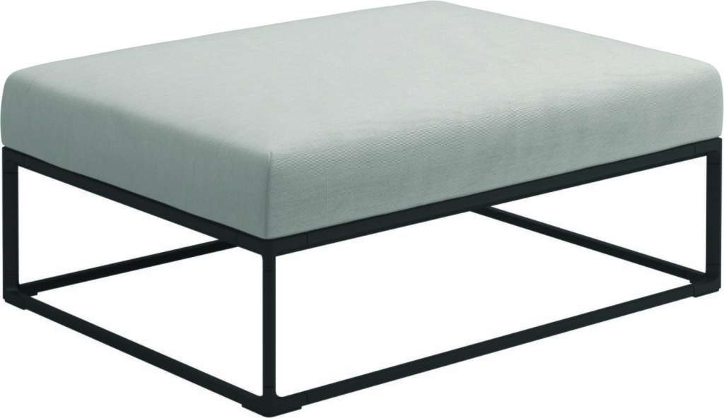 Gloster - Maya Ottomane - elite frost - gestell meteor - 100 x 75 cm - outdoor
