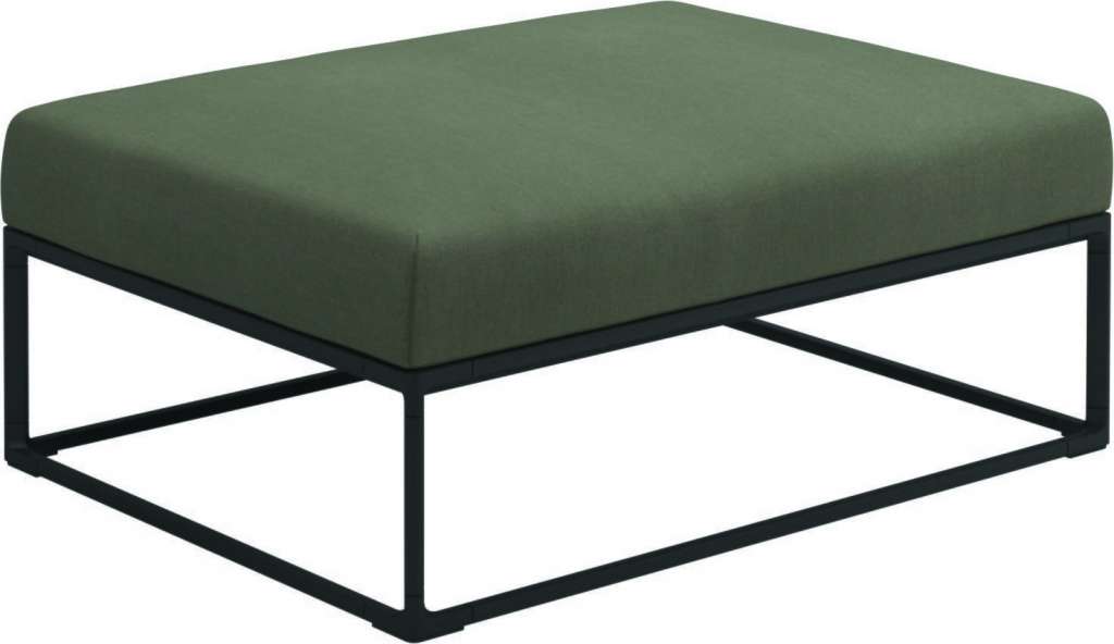 Gloster - Maya Ottomane - fife lichen - gestell meteor - 100 x 75 cm - outdoor