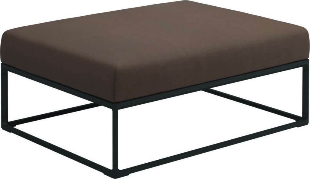 Gloster - Maya Ottomane - fife salmon - gestell meteor - 100 x 75 cm - outdoor