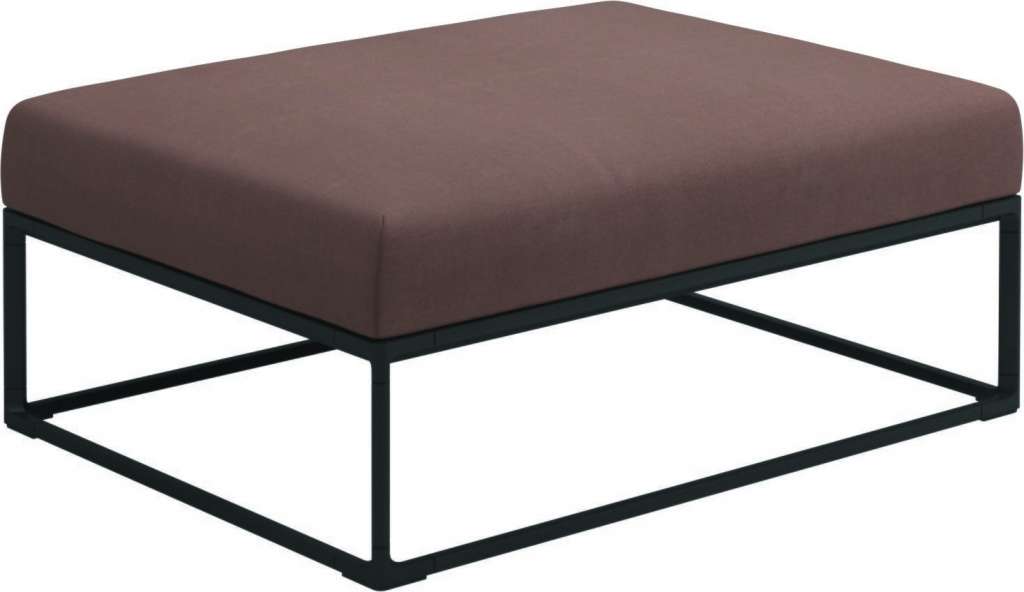 Gloster - Maya Ottomane - fife warm rose - gestell meteor - 100 x 75 cm - outdoor