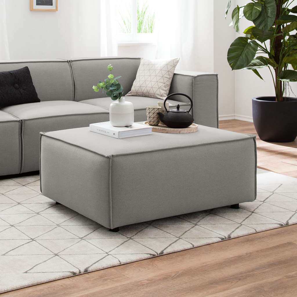 home24 Polsterhocker Kinx Webstoff