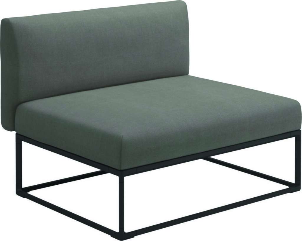 Gloster - Maya 100 x 86 Mittelmodul - fife rainy grey - gestell meteor - outdoor
